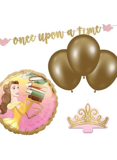 amscan Party Centre Disney Princess Belle Decor Kit, Includes Balloons