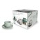 Shallow Harper Tea Cup and Saucer 8-Piece Set, Green, 250ml