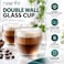 Cuisine Art Eto Double Wall 2-Piece Glass Cups, 250ml