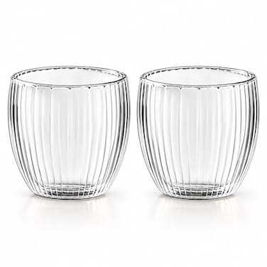 Cuisine Art Eto Double Wall 2-Piece Glass Cups, 250ml