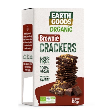 Earth Goods Organic Brownie Crackers Gluten Free, 100g