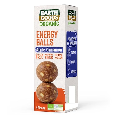 Earth Goods Organic Apple Cinnamon Energy Balls Gluten Free, 40g