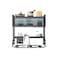 3-Tier Over-Sink Dish Drying Rack, Heavy Duty with Cabinet &amp; Utensil Holder, Black Metal Drainer