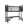 3-Tier Over-Sink Dish Drying Rack, Heavy Duty with Cabinet &amp; Utensil Holder, Black Metal Drainer