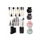 19pcs black silicone spatula set with holder&mdash;heat-resistant, BPA-free, safe for nonstick cookware.