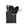 19pcs black silicone spatula set with holder&mdash;heat-resistant, BPA-free, safe for nonstick cookware.