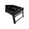Compact, foldable charcoal grill in black&mdash;perfect for camping, picnics, and outdoor BBQ fun.