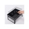 Compact, foldable charcoal grill in black&mdash;perfect for camping, picnics, and outdoor BBQ fun.