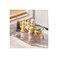Versatile plastic storage bins for kitchen, pantry, and office organization. Stackable and durable