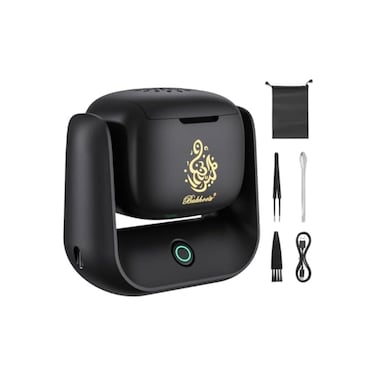 Electric Incense Burner with USB, Multi-Angle Adjustment, LED Indicator, Black