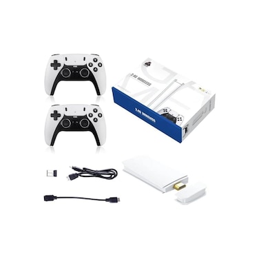 4K Wireless Retro Game Stick Console with 15000+ Built-in Games, 9 Emulators, 64GB Plug &amp; Pla