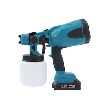 21V Cordless Paint Sprayer with 1.5Ah Battery and Charger 800ml Electric Spray Gun 3 Spray