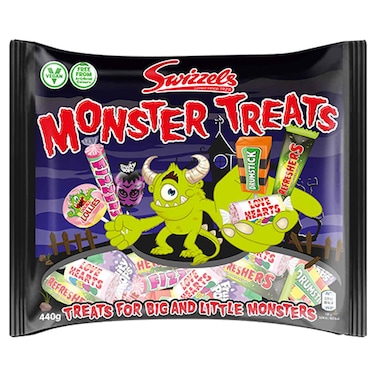 Swizzels Halloween Monster Treats Vegan Assorted Sweets Bag, 440g