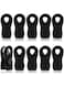 Heatunk Set of 10 Multipurpose Clips for Food Packages - Chip, Bread, Bag, and Magnetic Clips - Ideal for Kitchen Organization and Food Storage - Black
