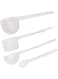 ONLYKXY 4pcs Clear Long Handle Plastic Measuring Spoons Coffee Protein Milk Powder Scoops Spoon Kitchen Tools (1g/3g/5g/10g)
