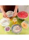 6pcs Silicone Stretch Lids, Reusable Food Storage Lids For Bowls, 6 Different Sizes To Fit Most Containers, Dishwasher And Refrigerator Safe Storage, Kitchen Supplies