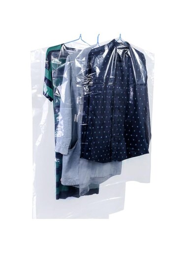 Dealglad Bezall 10Pcs Plastic Clear Garment Bags, 47 Inch Dry Cleaner Suit Clothes Dustproof Storage Bags Hanging Garment Cover for Closet Storage, Laundry, Travel (60 x 120cm - Thicken)