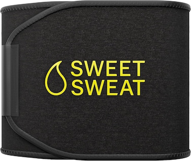 Sports Research Sweet Sweat Waist Trimmer for Women and Men, Sweat Band Waist Trainer for High-Intensity Training &amp; Workouts, 5 Sizes