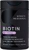 Sports Research Biotin Essential Vitamin (120 Veggie-2500 mcg, 120 softgels, Cold pressed) made with Virgin Coconut Oil