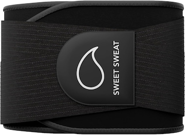 Sports Research Sweet Sweat Waist Trimmer 'Pro Series' Belt with Adjustable Velcro Straps for Men &amp; Women (Medium, Large)