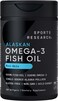 Sports Research Fish Oil Mini-Softgels, Easy to Swallow Omega-3 Fatty Acids from Wild Caught Alaska Pollock, 625mg, 120 Softgels