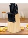 Kitchen Knife Set, High Carbon Stainless Steel Chef Knife Block Set with Durable Wooden Stand, Rust Resistant &amp; Ultra Sharp Knives for Home Kitchen, UAE Stock