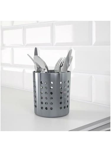 Artist Unknown stainless steel cutlery caddy 5" utensil holder kitchen organizer ORDNING