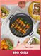 BBQ Grill Pan,30cm Nonstick Grill Pan For Stove Tops,Round Grill Indoor Barbecue,KBBQ Pan,Easy Cleaning,Dishwasher Oven Safe