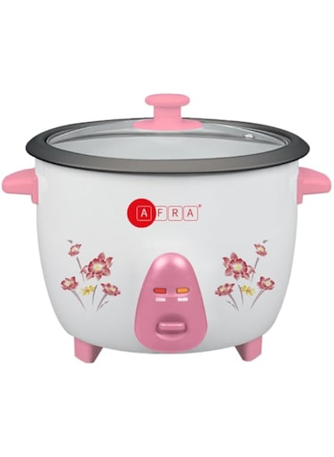 AFRA Rice Cooker, 300W, Non-Stick Coating, 0.6L Capacity, Keep-Warm Function, With Measuring Cup And Spoon, AF-0630RCWT, 2 Years Warranty.