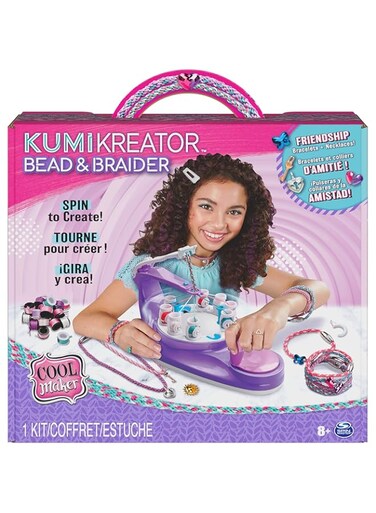 Cool MAKER, KumiKreator Bead &amp; Braider Friendship Necklace and Bracelet Making Kit, Arts and Crafts Kids&rsquo; Toys for Girls Aged 8 and up