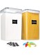 2 Pcs Cereal &amp; Dry Food Storage Containers,6.5L Airtight Plastic Kitchen Storage Organizer, Clear Food Storage Box for Pasta,Sugar,Rice   BPA Free Container with Locking Lids for Kitchen Organization
