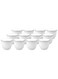 12-Piece Cawa Cup Set Embossed Linen Design 230ml