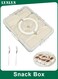 8-Compartment Snack Box with Lid and Handle, Airtight Divided Serving Tray with 2 Fruit Forks for Fruits, Nuts, Candy, Parties