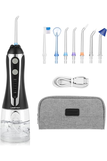 Cordless Water Flosser, Upgraded Electric Oral Irrigator, IPX7 Waterproof, 7 Jet Tips,Travel Bag