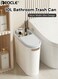 10L Bathroom Trash Can with Built-in Handle Easy to Clean Rust-proof Space-saving Design Compact and Durable Plastic Trash Can Suitable for Bathrooms Laundry Rooms and Home Offices