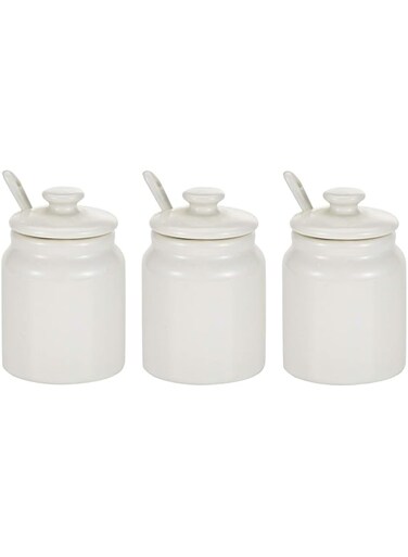 Symphony Condiment Pot Set - 9 Pieces,White