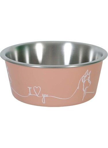 Zolux Non-Slip Love Dog Bowl Pink 1700 ml
