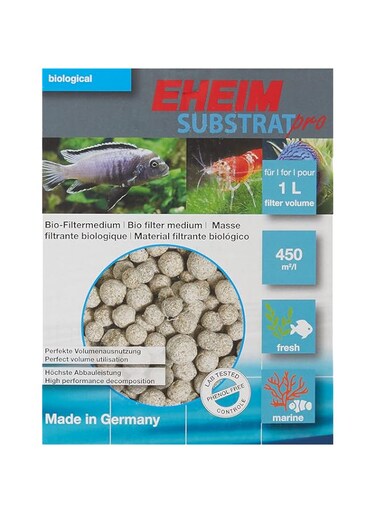 Eheim Substrat Pro Biological Filter Media (Sintered Pearl-Shaped Glass) 1L