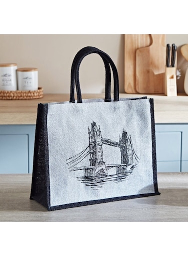 Box Illustrated Medium Shopping Bag - 30X38X18 Cm