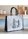 Box Illustrated Medium Shopping Bag - 30X38X18 Cm