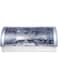 Millerhaus Bread Box Stainless Steel 19.5 Cm, Roll up Top Lid Bread Box for Kitchen Countertop   Stainless steel body with Plastic Cover