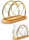 Rack Gold Napkin Holder Serviette Dispenser with Wooden Base Metal Frame Napkin Stand for Kitchen Work Surface Restaurant Caf&Atilde;&copy; Weddings Picnic Parties