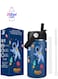 attack Kids Water Bottle for School Insulated water bottle with Straw Lid, Kids water bottle stainless steel, Double Wall, Baby water bottle, Steel water bottle (Blue Astro)