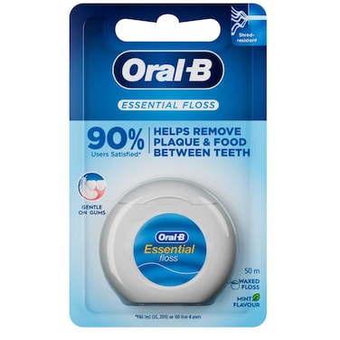 Oral-B Essential Waxed Mint Dental Floss 50 m