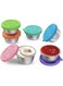 6PCS Salad Dressing Container To Go, Dressing Containers with Lids, 1.6 Oz Small Reusable Stainless Steel Sauce Containers for Lunch Boxes, with Leakproof Silicone Lids, Picnics and Travel