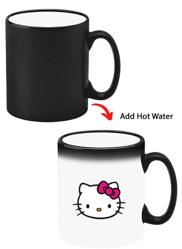 Color Changing Heat Sensitive Ceramic Mug, Image Revealed When HOT Liquid is Added! Hello Kitty
