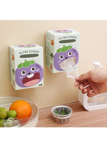 100 PCS Kitchen Disposable Mesh Sink Strainer Bag and PP Extraction Box Fits All Size Sink Strainer Elastic Anti-clogging Sink Drain Strainer Collecting Kitchen Food Waste Garbage