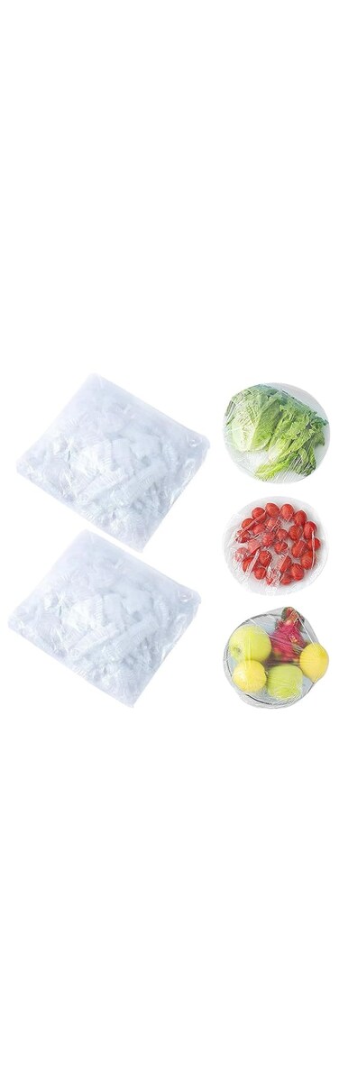 ECVV 200 Pieces Fresh Keeping Bags Plastic Food Storage Covers,Elastic Sealing Bowl Lids,Adjustable Wrap Bowl Covers for Family Kitchen Outdoor Picnic