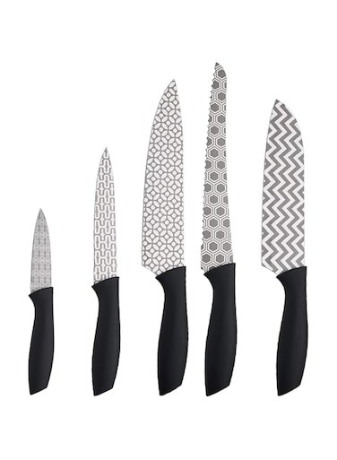 Bergner Velten 5 Pcs Knife Set, Stainless Steel, Black, BG39320mm