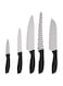 Bergner Velten 5 Pcs Knife Set, Stainless Steel, Black, BG39320mm